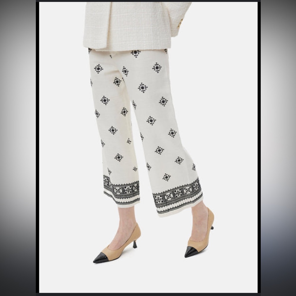 Zara Wide leg Linen Trousers Large Excellent Condition - Picture 8 of 9